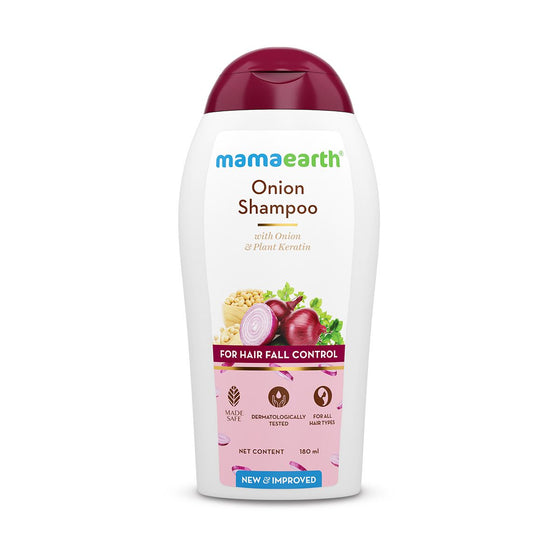 Mamaearth onion shampoo front pack view