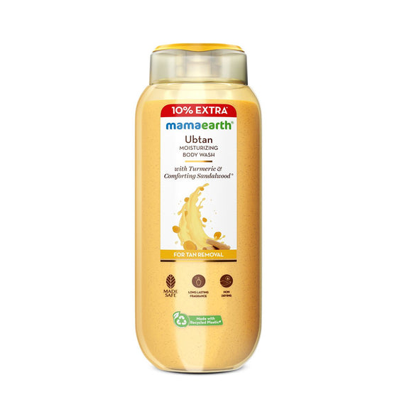 Ubtan Moisturizing Body Wash with Turmeric & Saffron for Tan Removal - 250 ml + 25 ml Extra