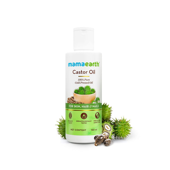 Castor Oil with 100% Pure Cold Pressed Castor Oil For Skin, Hair & Nails - 150 ml