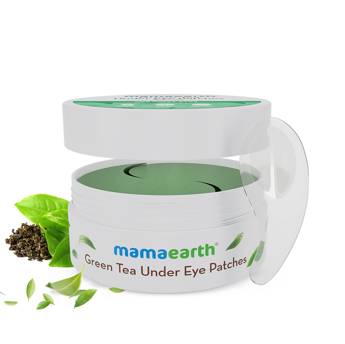 Mamaearth Green Tea Under Eye Patches with Rice Water and Niacinamide for Glass Skin, 100 ml