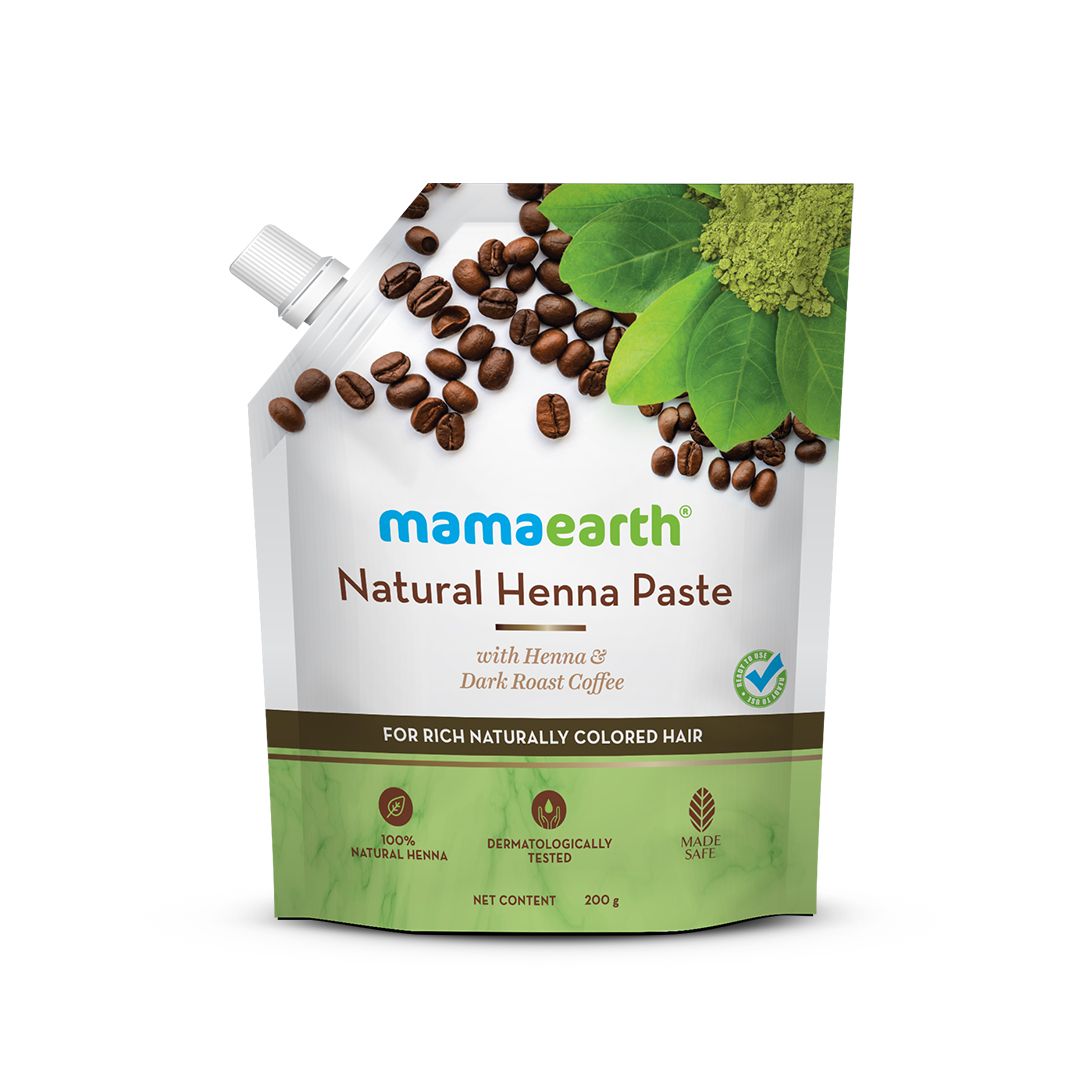 Natural Henna Paste with Henna & Dark Roasted Coffee for Rich Naturally Colored Hair - 200 g