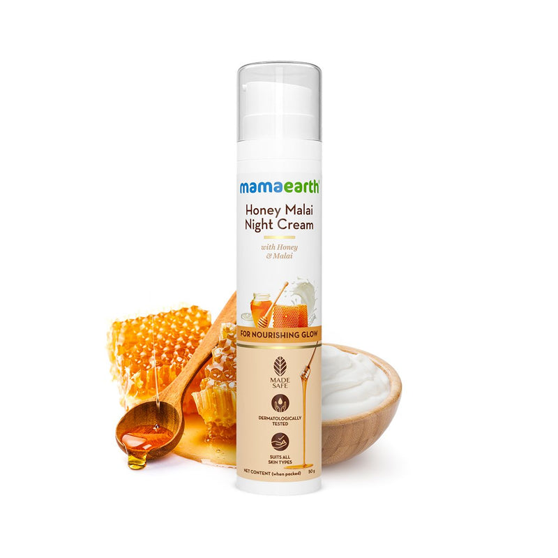 Honey Malai Night Cream with Honey & Malai for Nourishing Glow - 50 g