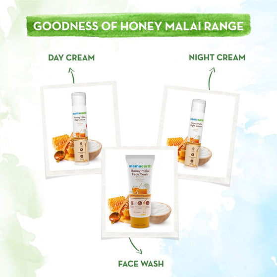 Honey Malai Day Cream with Honey & Malai for Nourishing Glow - 50 g