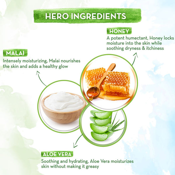 Honey Malai Oil-Free Face Moisturizer with Honey & Malai For Nourishing Glow - 80 g