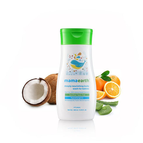 Mamaearth Baby Deeply Nourishing Body Wash with Coconut Oil &amp; Jojoba Oil - 400 ml