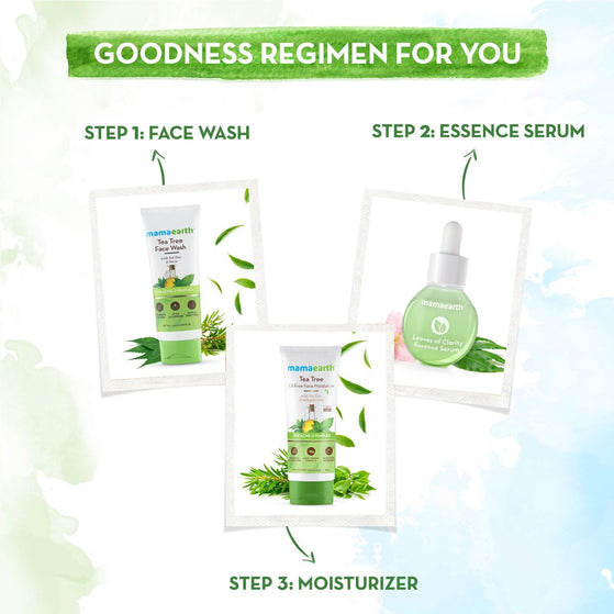 Good skin care Regimen with Mamaearth Leaves of Clarity Essence Serum