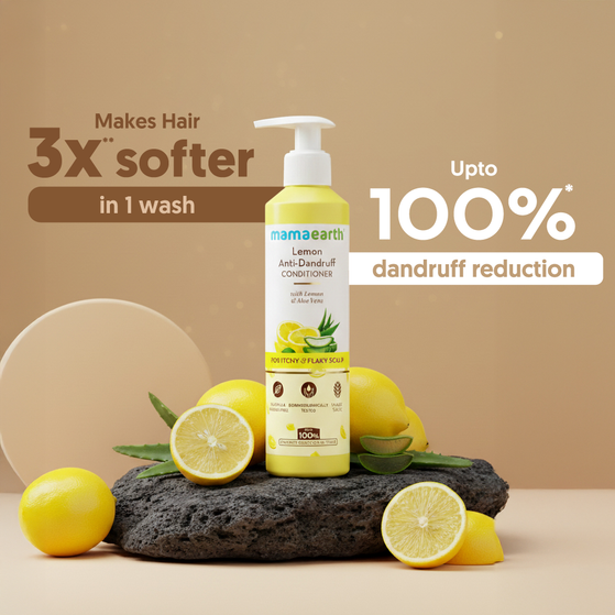 Lemon Anti-Dandruff Conditioner with Lemon & Aloe Vera for Itchy & Flaky Scalp - 250 ml