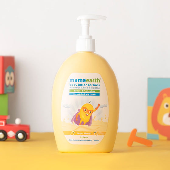 Major Mango Body Lotion For Kids with Mango Butter & Milk Protein - 400 ml
