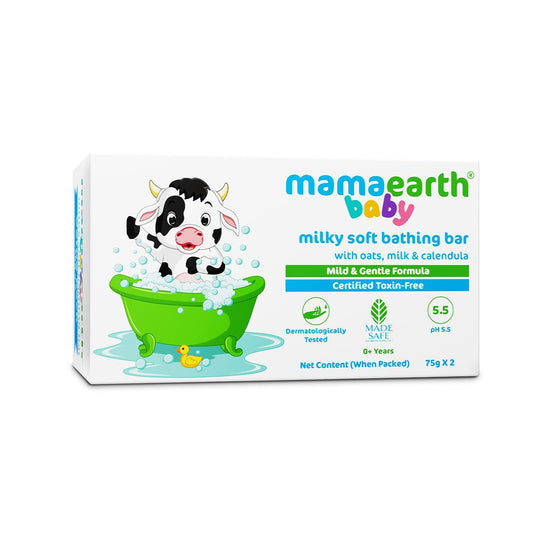 Milky Soft Baby Bathing Bar 75g front view