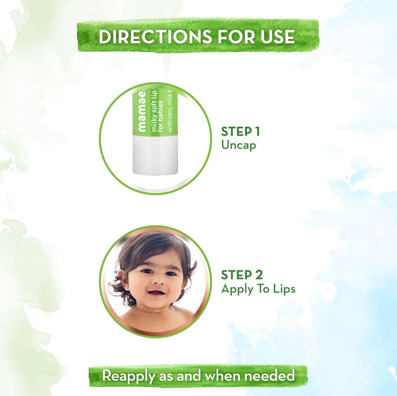 Milky Soft Natural Lip Balm for Babies with Oats, Milk & Calendula – 4g