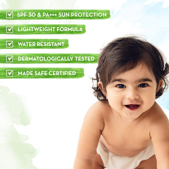 Hero ingredients Oats Milk Calendula in Milky Soft Baby Sunscreen
