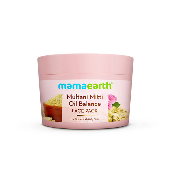Multani Mitti Oil Balance Face Pack with Multani Mitti & Bulgarian Rose for Normal to Oily Skin - 200 g