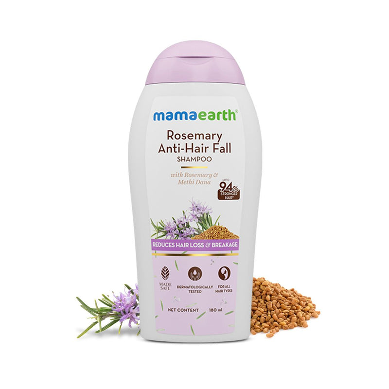 Rosemary Anti-Hair Fall Shampoo with Rosemary & Methi Dana for Reducing Hair Loss & Breakage - 180 ml