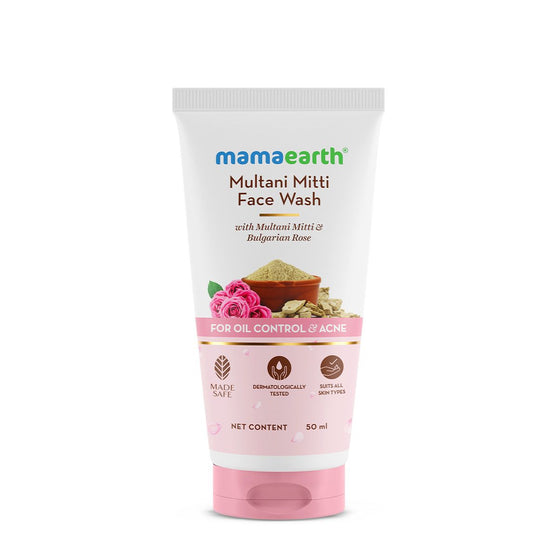 Multani Mitti Face Wash with Multani Mitti & Bulgarian Rose For Oil Control & Acne - 50ml