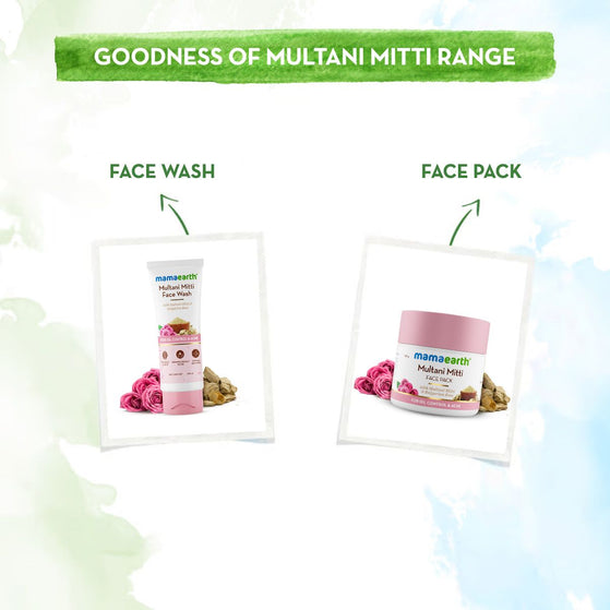 Multani Mitti Face Wash with Multani Mitti & Bulgarian Rose For Oil Control & Acne -  100 ml - Pack of 2