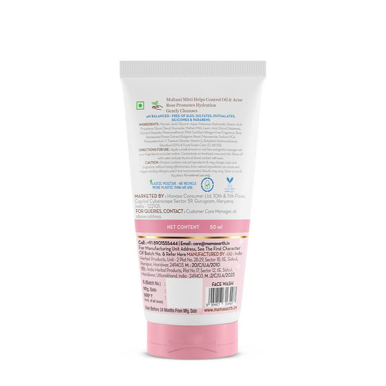 Multani Mitti Face Wash with Multani Mitti & Bulgarian Rose For Oil Control & Acne - 50ml