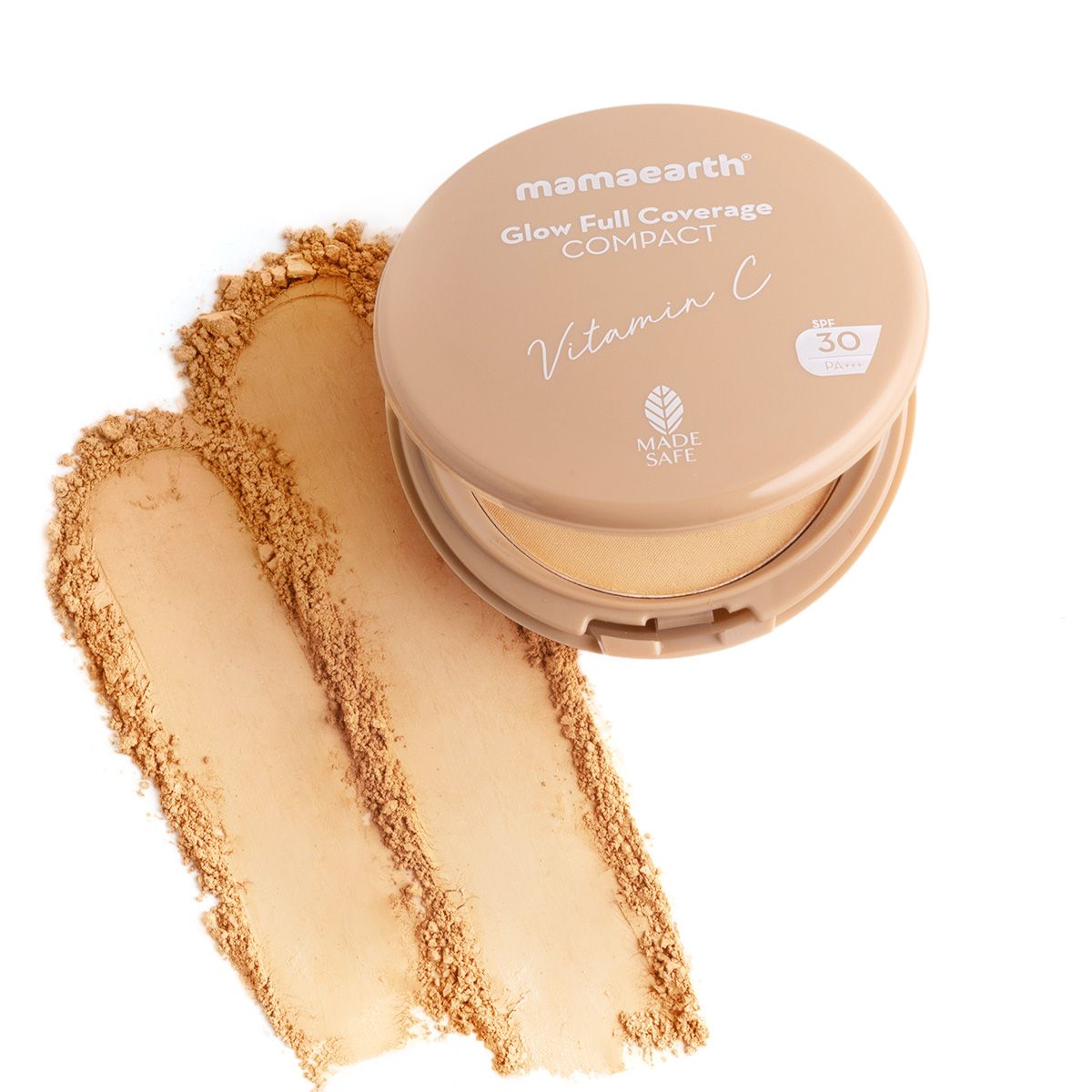 Mamaearth Glow Full Coverage Compact 04 Natural Glow with Rice Water and Niacinamide for Glass Skin, 100 ml