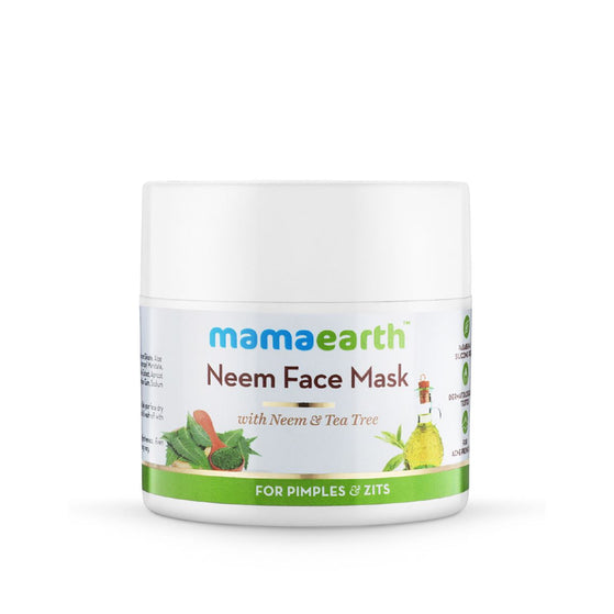 Neem Face Mask with Neem and Tea Tree for Pimples and Zits, 100 ml
