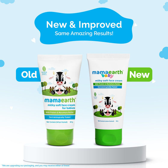 mamaearth baby face cream new and improved packaging comparison
