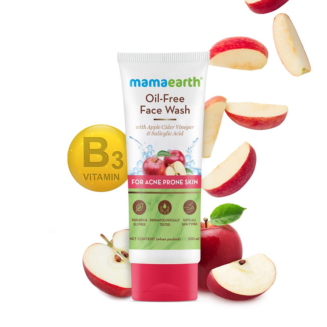 Mamaearth Oil-free Face Wash with Rice Water and Niacinamide for Glass Skin, 100 ml