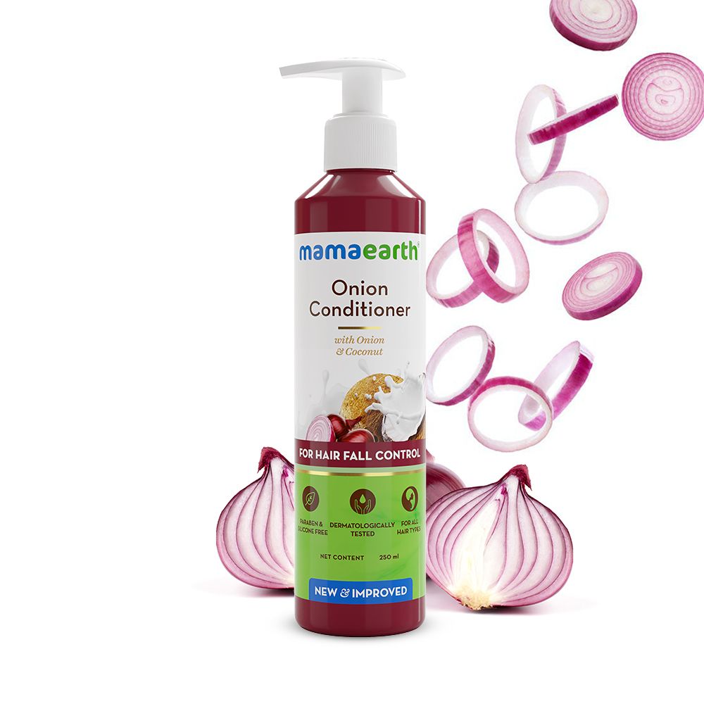 Mamaearth Onion Hair fall Conditioner with Rice Water and Niacinamide for Glass Skin, 100 ml