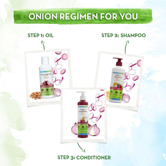 Mamaearth onion shampoo hair care routine