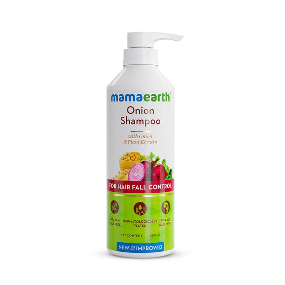 Mamaearth onion shampoo front bottle