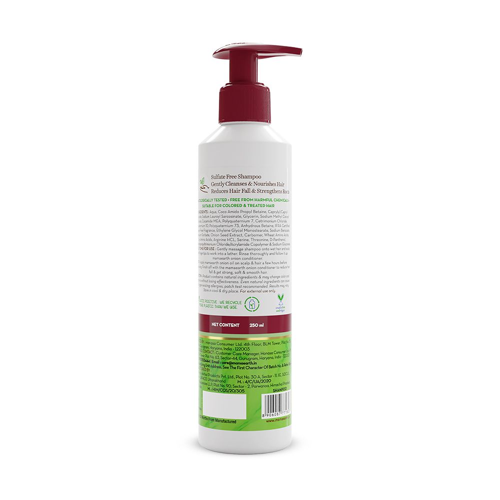 Onion Shampoo with Onion and Plant Keratin for Hair Fall Control - 250ml