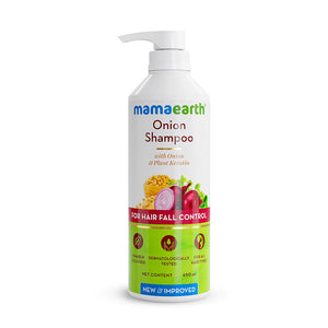 Mamaearth onion shampoo front 
