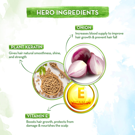 Mamaearth onion shampoo with onion and keratin