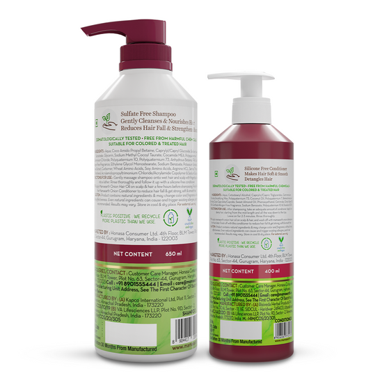 Onion Hair Fall Control Combo -  650 ml + 400 ml