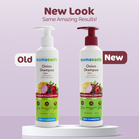 Mamaearth New vs old Onion shampoo