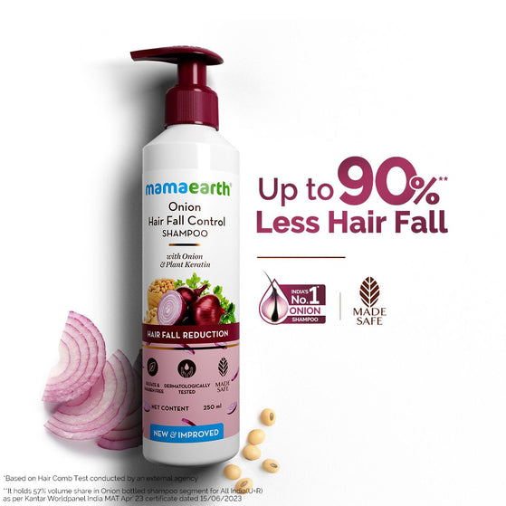 mamaearth Onion shampoo for hair fall control
