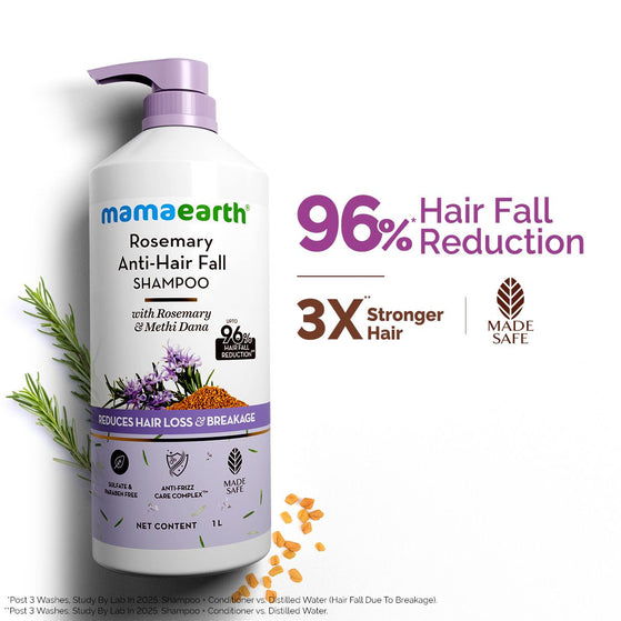 Mamaearth rosemary shampoo for stronger hair and reduced breakage