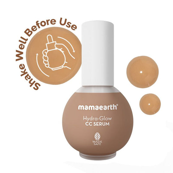 Mamaearth Hydra-Glow CC Serum with Vitamin C & Hyaluronic Acid - Peach -  30 ml