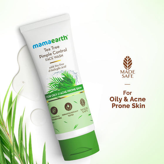 Tea Tree Pimple Control Face Wash with Tea Tree & Salicylic for Oily & Acne-Prone Skin - 100ml