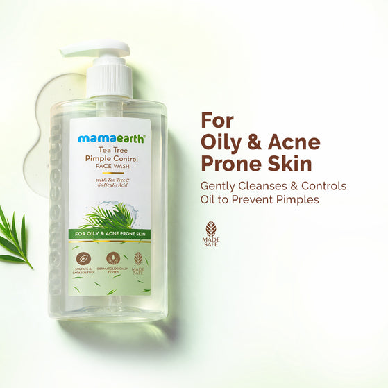 Tea Tree Pimple Control Face Wash with Tea Tree & Salicylic for Oily & Acne-Prone Skin - 250ml