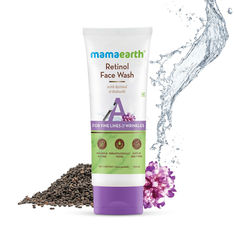 Retinol Face Wash with Retinol and Bakuchi for Fine Lines and Wrinkles - 100 ml