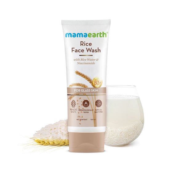 mamaearth rich face wash for glass skin and it's suitable for all skin types