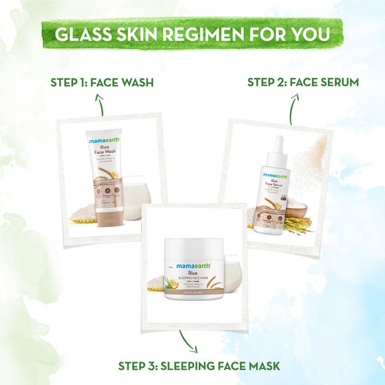 rice sleeping face mask with niacinamide