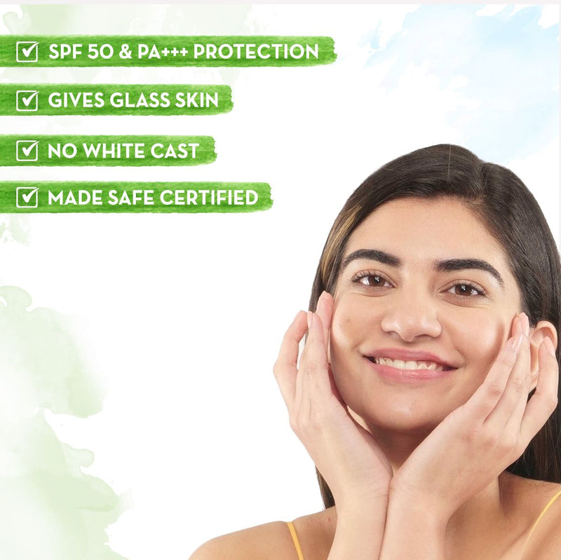 Rice Sunscreen Gel with Rice Water & Niacinamide for UVA & UVB Protection - 50 g