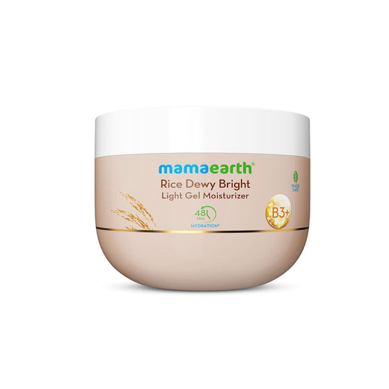 Rice Dewy Bright Light Gel Moisturizer with Rice & Niacinamide For Glass-skin Glow - 200 g