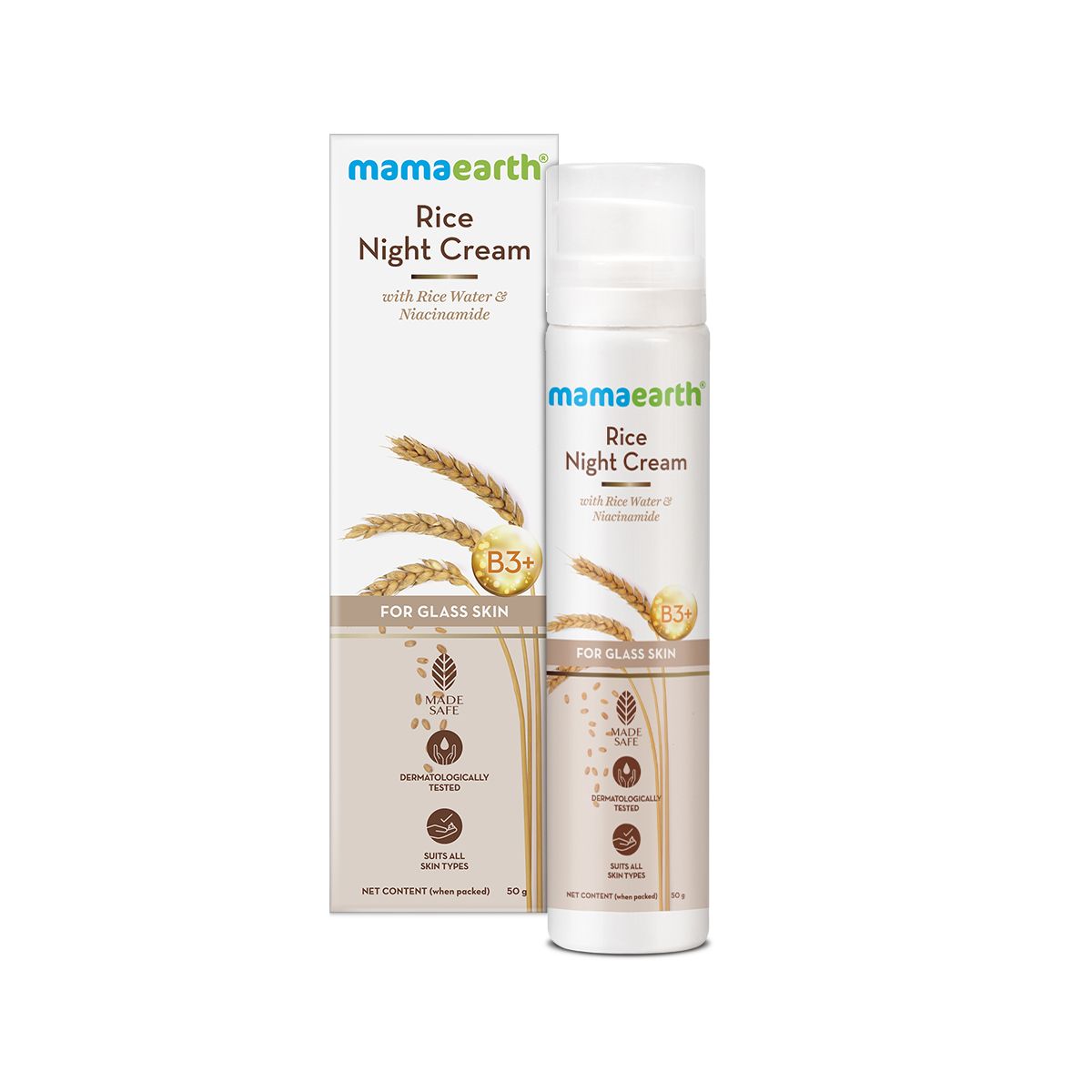 Rice Night Cream With Rice Water & Niacinamide for Glass Skin - 50 g