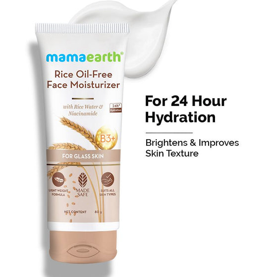 Rice Oil-Free Face Moisturizer With Rice Water & Niacinamide for Glass Skin - 80 g
