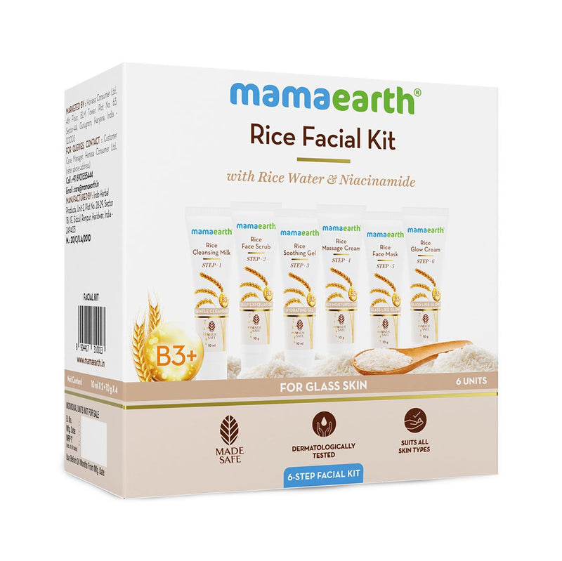 Rice Facial Kit With Rice Water & Niacinamide for Glass Skin - 60 g