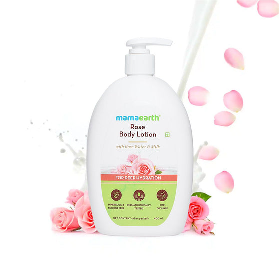 mamaearth rose body lotion