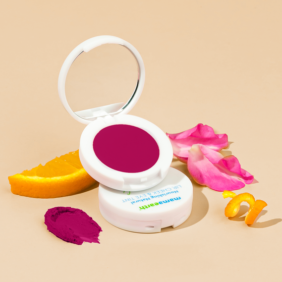 Nourishing Natural Lip Cheek & Eye Tint with Vitamin C & Rose- Rose Pink- 4 g