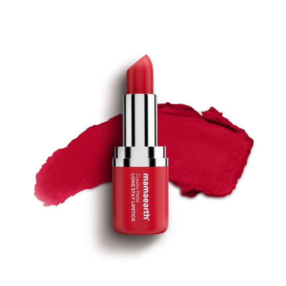 Creamy Matte Long Stay Lipstick with Murumuru Butter and Vitamin E - 4.2g | Ruby Crush