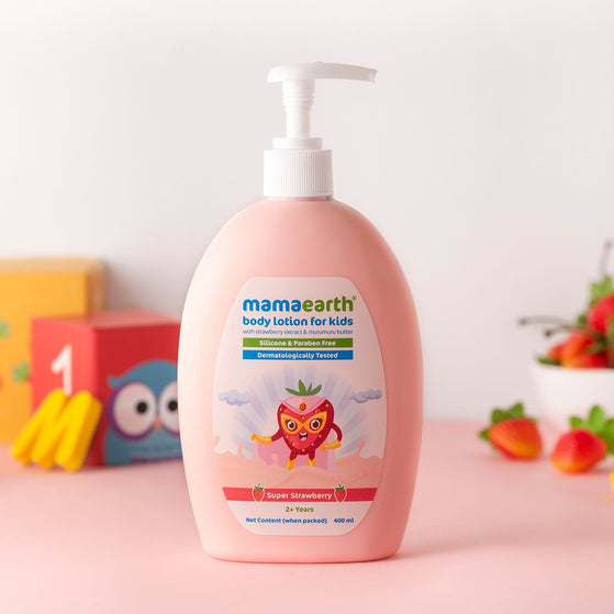 Super Strawberry Body Lotion for Kids With Strawberry & Shea Butter - 400 ml