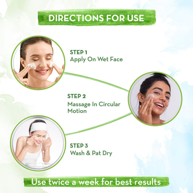 Tea Tree Face Scrub with Tea Tree and Neem for Skin Purification - 100g
